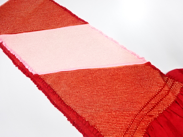 正絹　振袖用　絞り　帯揚げ